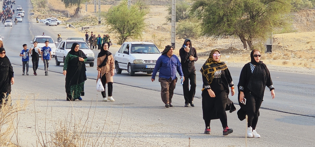 جاماندکان اربعین درشهرستان بهمئی شلمچه ای دیگردرمسیرشهدای گمنام تاشهیدان(خوب)ازخودبه یادگارگذاشتند