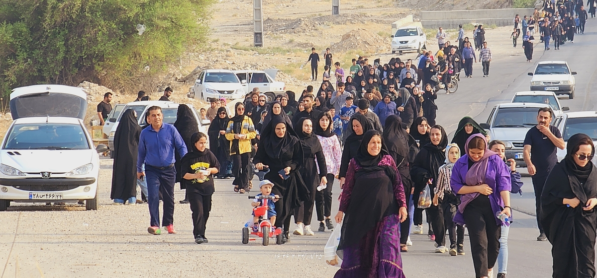 جاماندکان اربعین درشهرستان بهمئی شلمچه ای دیگردرمسیرشهدای گمنام تاشهیدان(خوب)ازخودبه یادگارگذاشتند