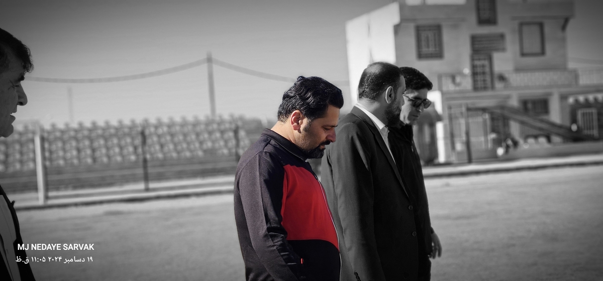 دهقان مدیرکل ورزش استان وخوبی مفاون توسعه وهیئت همراه امروزپنج شنیه ازپروژه های ورزشی شهرستان دیدن کردن