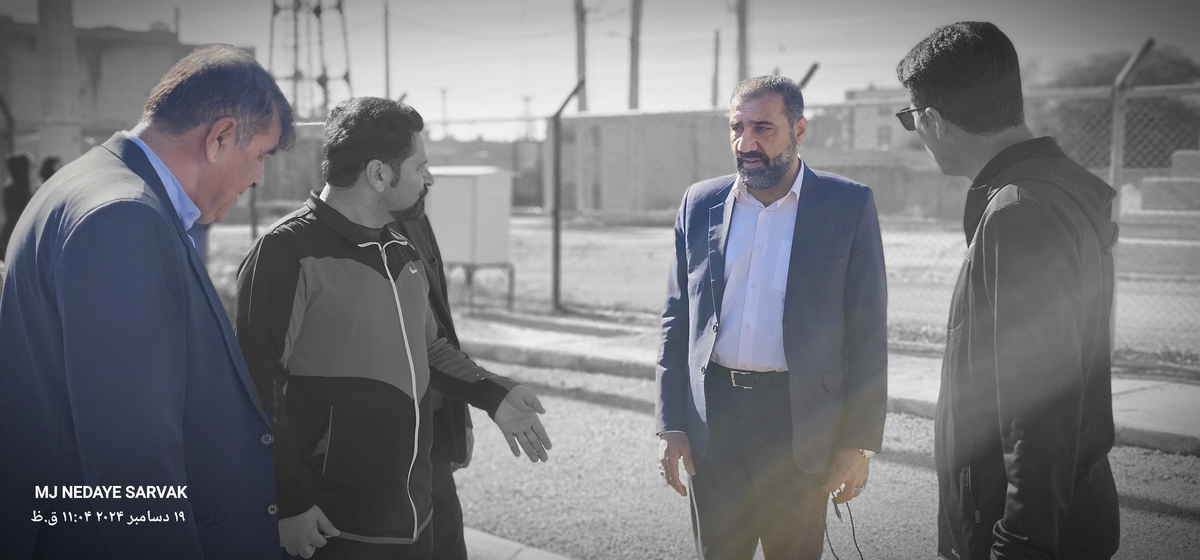 دهقان مدیرکل ورزش استان وخوبی مفاون توسعه وهیئت همراه امروزپنج شنیه ازپروژه های ورزشی شهرستان دیدن کردن