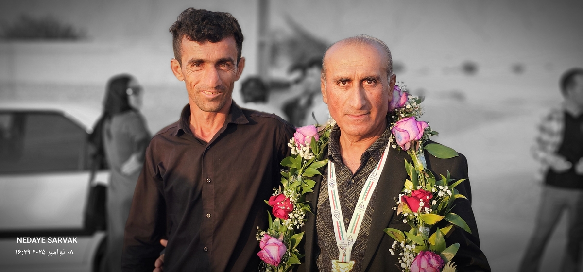 مدال طرح سیمرغ برگردن مصطفایی ازشهرستان بهمئی