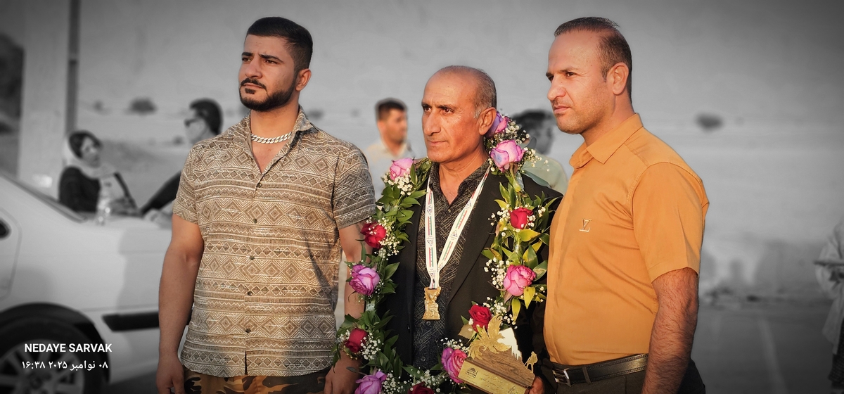 مدال طرح سیمرغ برگردن مصطفایی ازشهرستان بهمئی