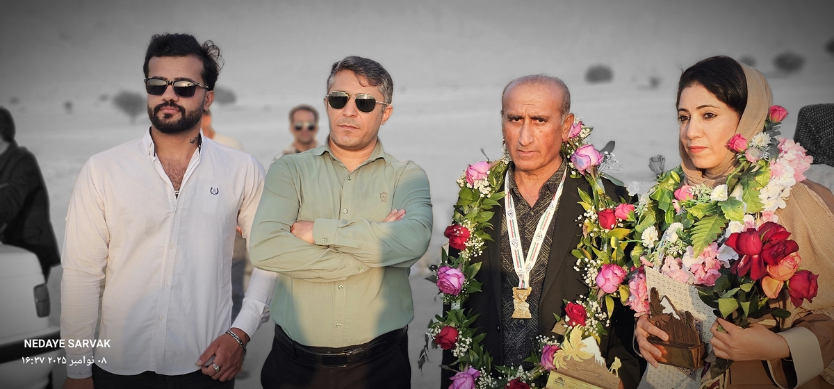 مدال طرح سیمرغ برگردن مصطفایی ازشهرستان بهمئی