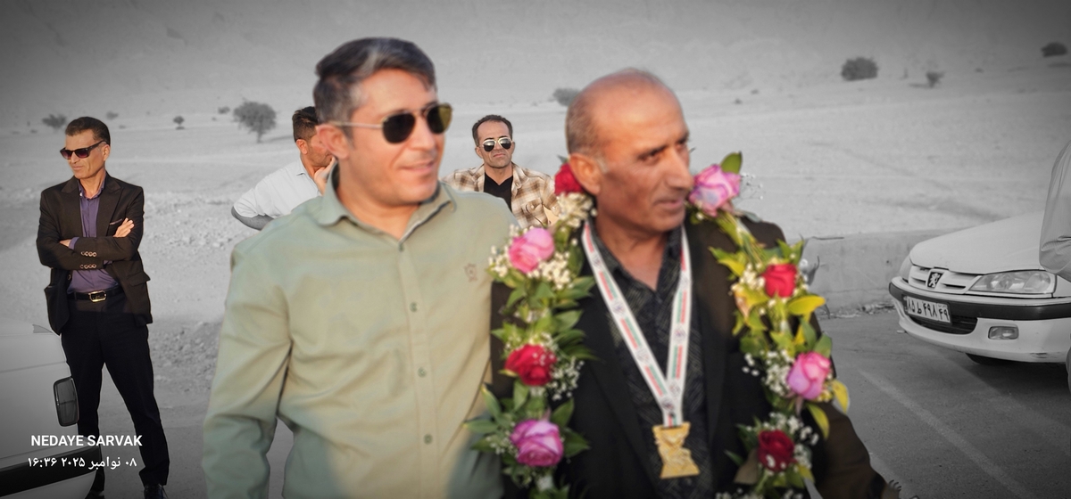 مدال طرح سیمرغ برگردن مصطفایی ازشهرستان بهمئی