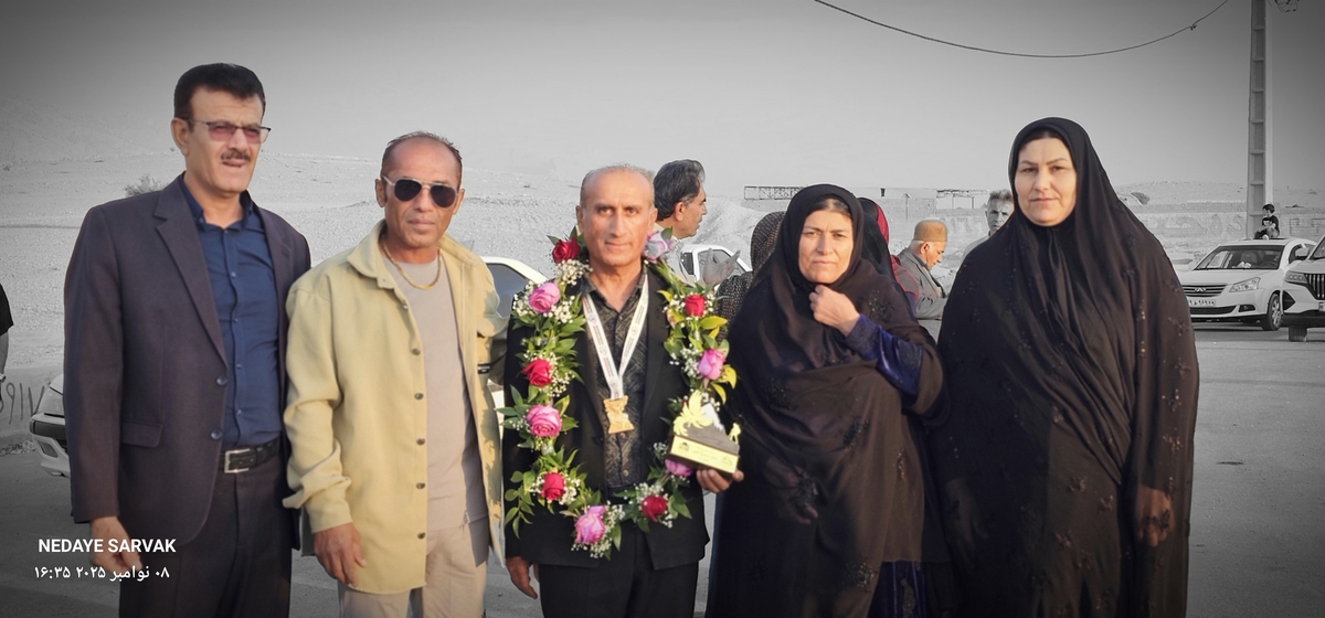 مدال طرح سیمرغ برگردن مصطفایی ازشهرستان بهمئی