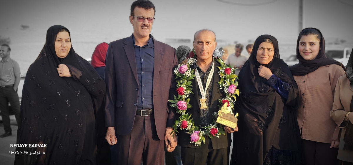 مدال طرح سیمرغ برگردن مصطفایی ازشهرستان بهمئی