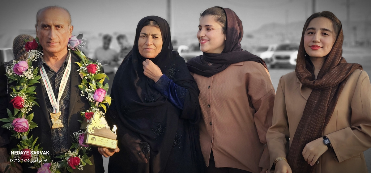 مدال طرح سیمرغ برگردن مصطفایی ازشهرستان بهمئی