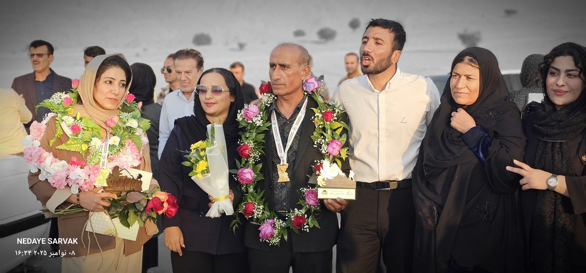 مدال طرح سیمرغ برگردن مصطفایی ازشهرستان بهمئی