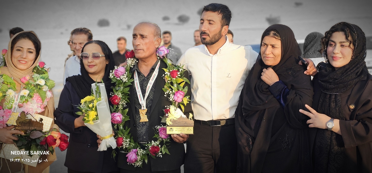 مدال طرح سیمرغ برگردن مصطفایی ازشهرستان بهمئی