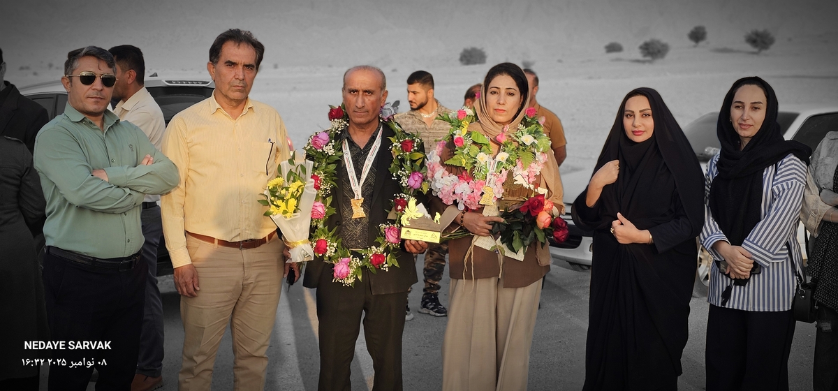 مدال طرح سیمرغ برگردن مصطفایی ازشهرستان بهمئی