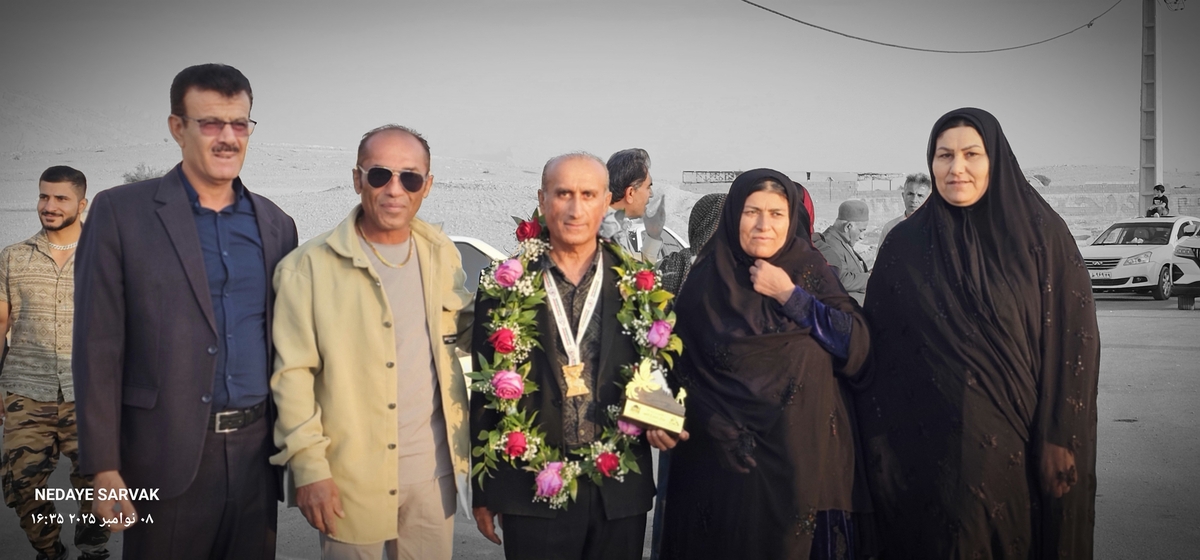 مدال طرح سیمرغ برگردن مصطفایی ازشهرستان بهمئی