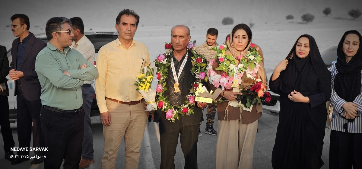 مدال طرح سیمرغ برگردن مصطفایی ازشهرستان بهمئی