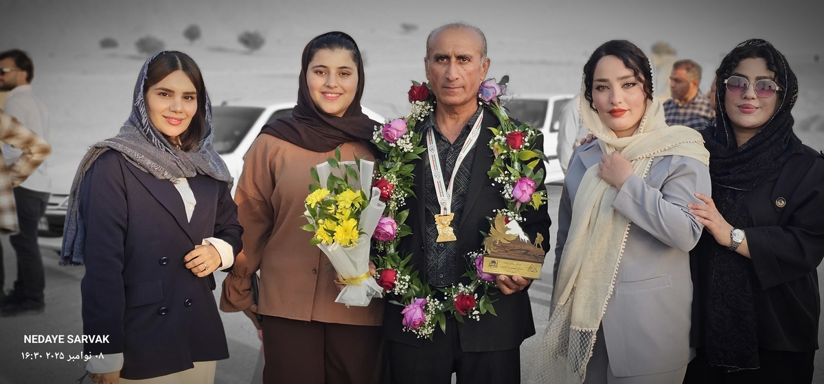 مدال طرح سیمرغ برگردن مصطفایی ازشهرستان بهمئی