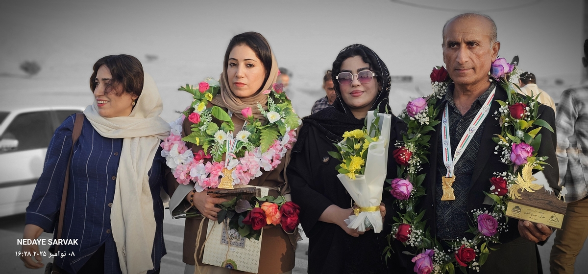 مدال طرح سیمرغ برگردن مصطفایی ازشهرستان بهمئی