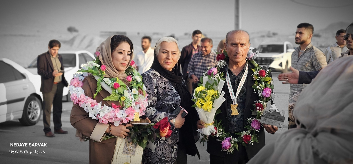 مدال طرح سیمرغ برگردن مصطفایی ازشهرستان بهمئی