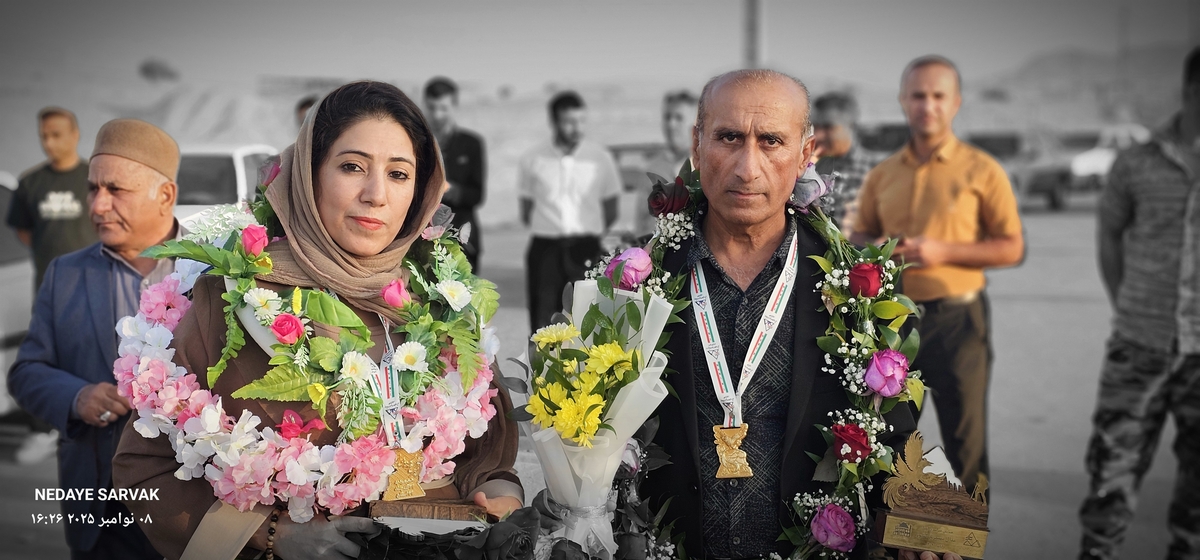 مدال طرح سیمرغ برگردن مصطفایی ازشهرستان بهمئی