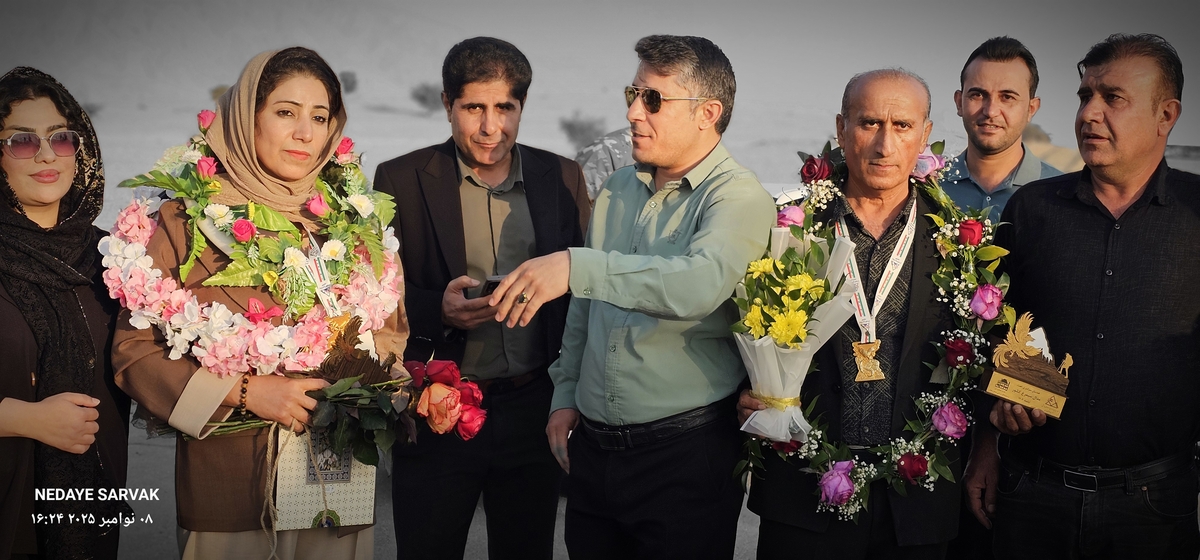 مدال طرح سیمرغ برگردن مصطفایی ازشهرستان بهمئی