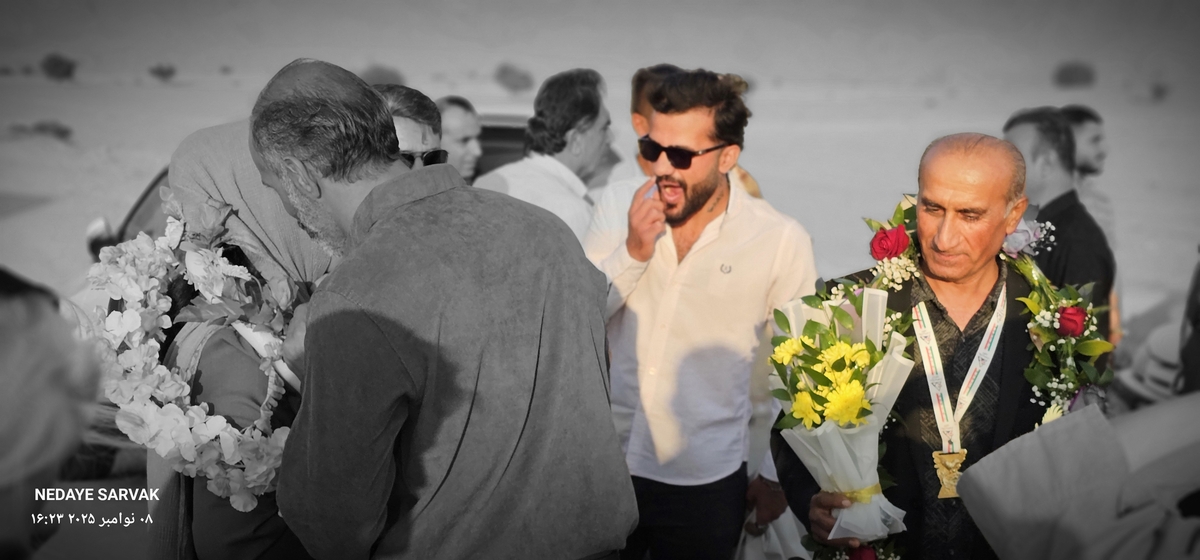 مدال طرح سیمرغ برگردن مصطفایی ازشهرستان بهمئی