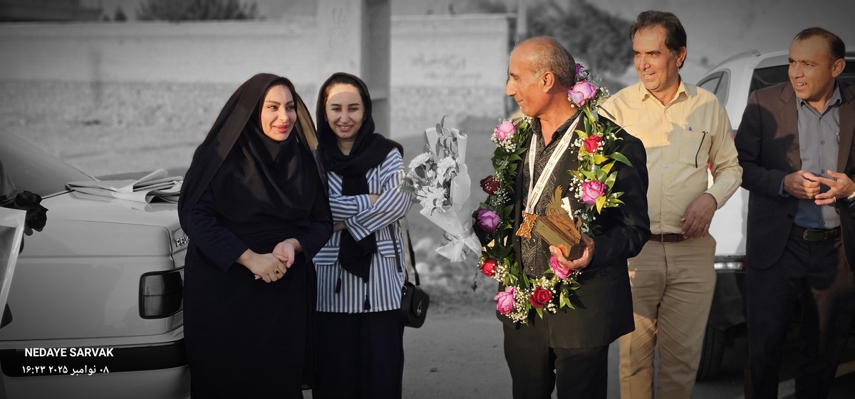 مدال طرح سیمرغ برگردن مصطفایی ازشهرستان بهمئی