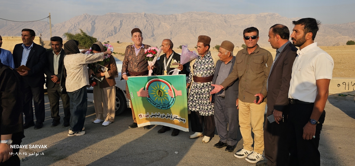 مدال طرح سیمرغ برگردن مصطفایی ازشهرستان بهمئی