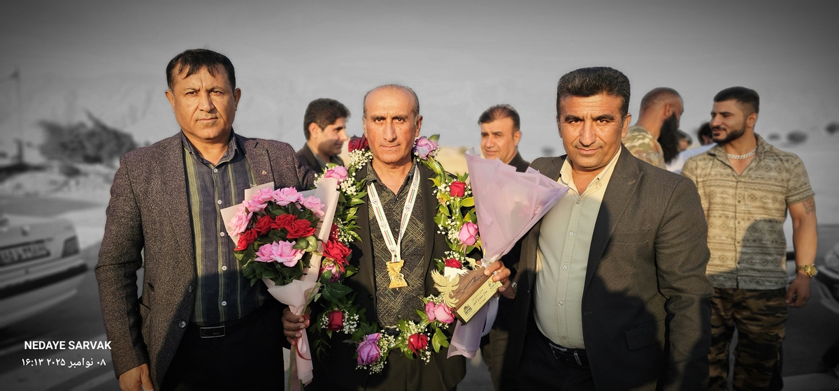 مدال طرح سیمرغ برگردن مصطفایی ازشهرستان بهمئی