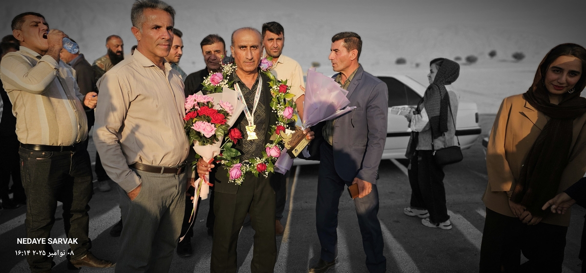 مدال طرح سیمرغ برگردن مصطفایی ازشهرستان بهمئی