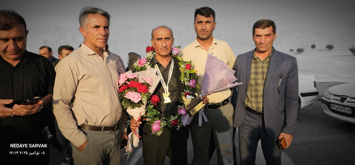 مدال طرح سیمرغ برگردن مصطفایی ازشهرستان بهمئی