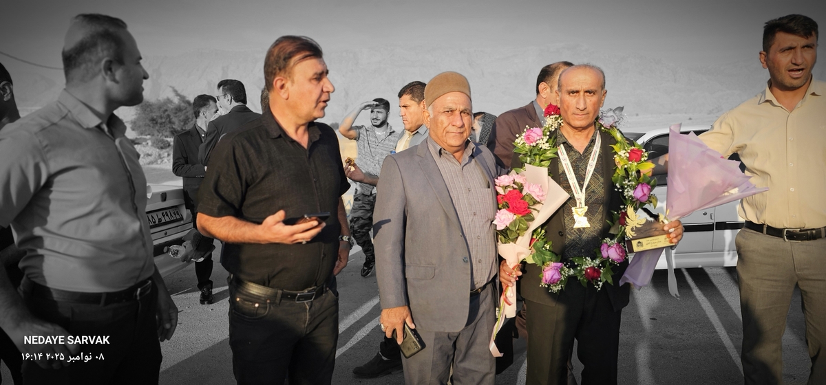 مدال طرح سیمرغ برگردن مصطفایی ازشهرستان بهمئی