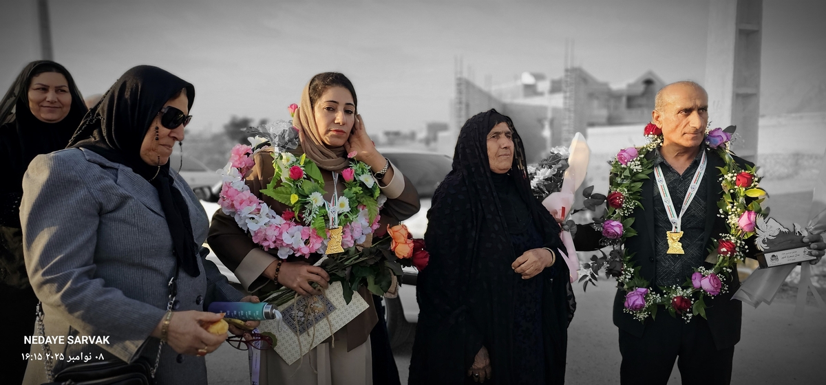 مدال طرح سیمرغ برگردن مصطفایی ازشهرستان بهمئی