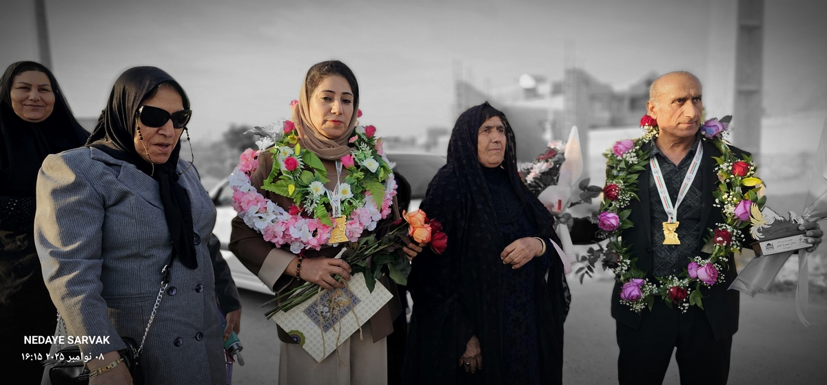 مدال طرح سیمرغ برگردن مصطفایی ازشهرستان بهمئی