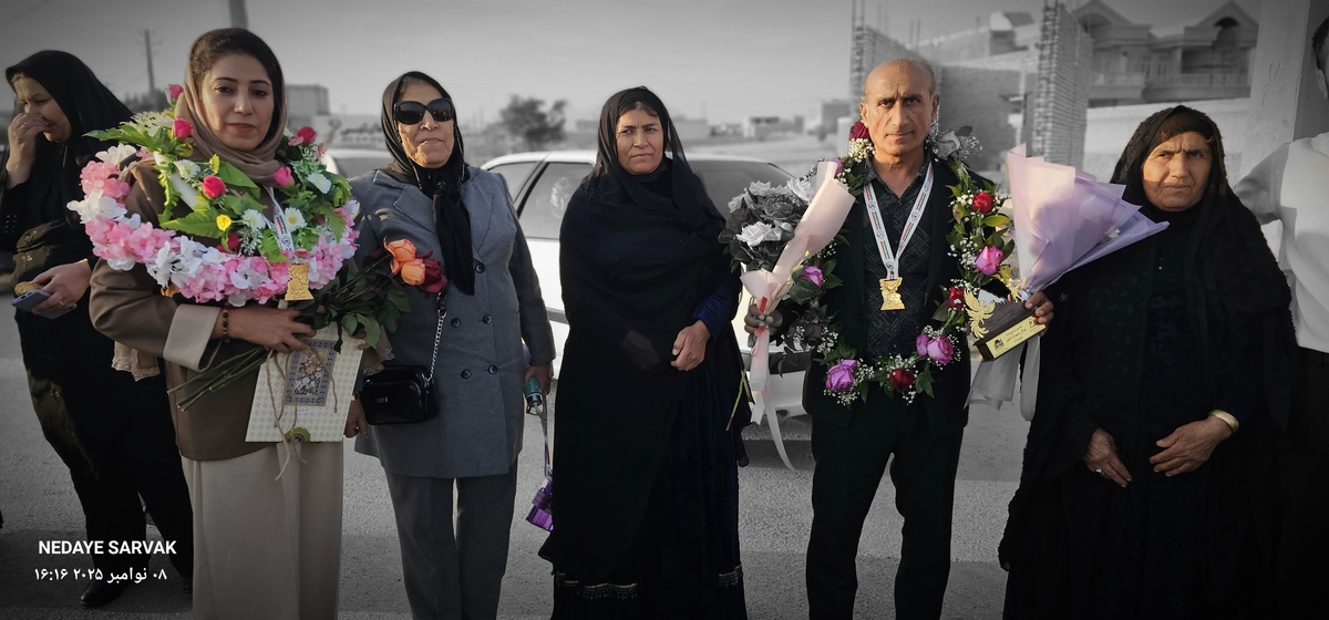 مدال طرح سیمرغ برگردن مصطفایی ازشهرستان بهمئی