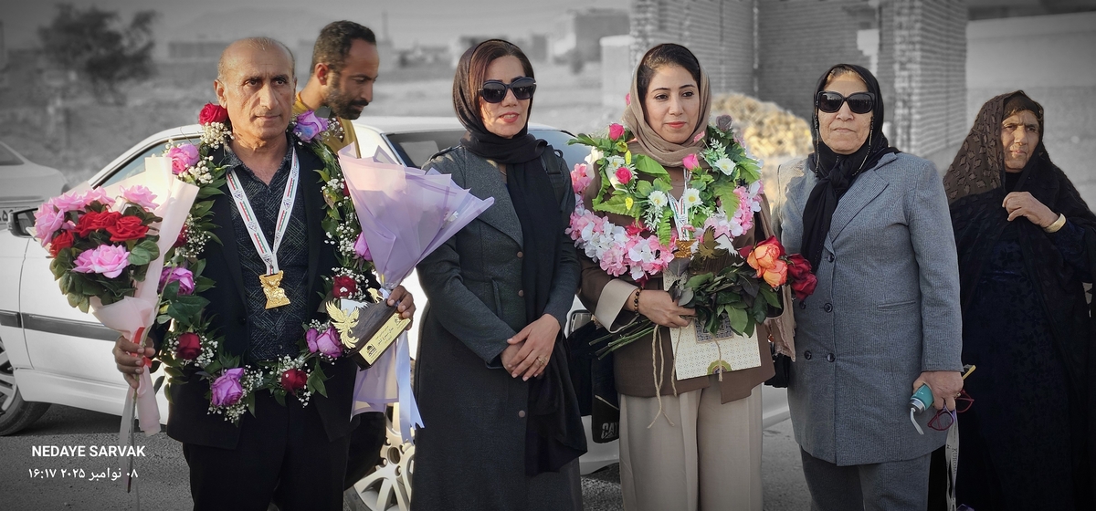 مدال طرح سیمرغ برگردن مصطفایی ازشهرستان بهمئی