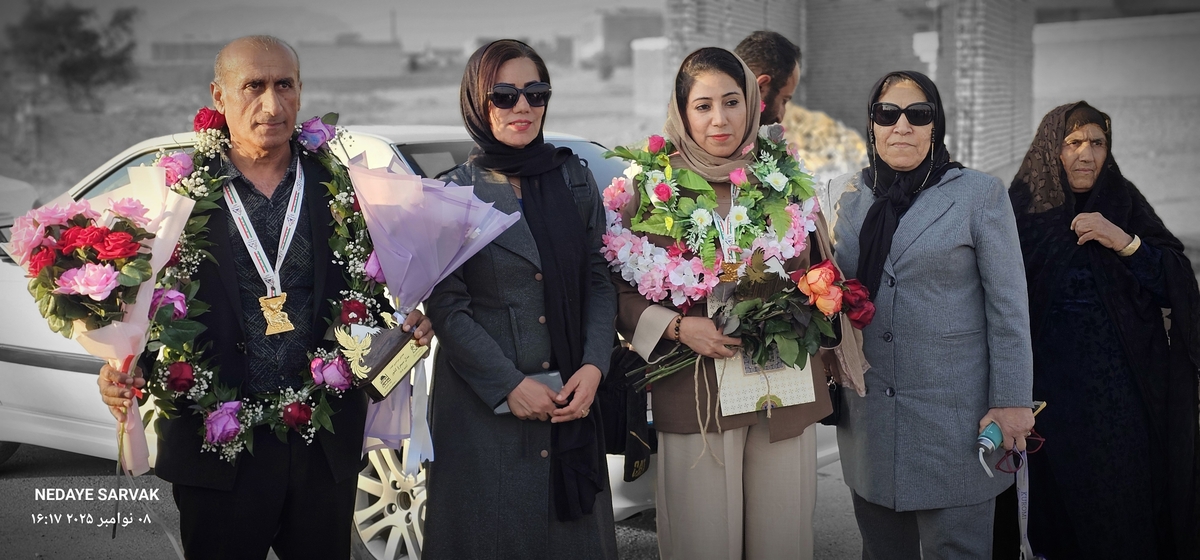 مدال طرح سیمرغ برگردن مصطفایی ازشهرستان بهمئی