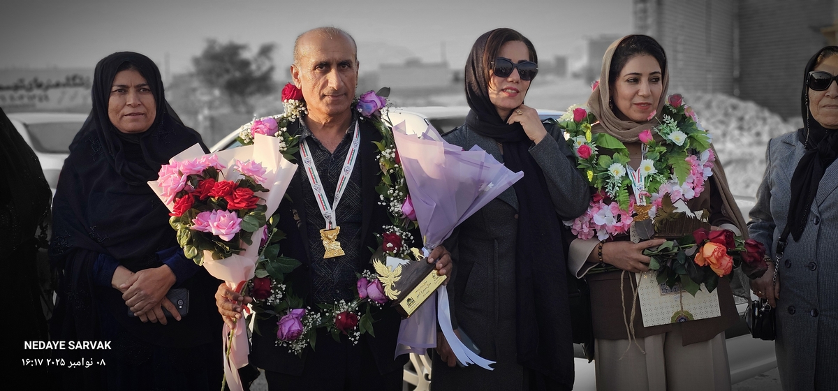 مدال طرح سیمرغ برگردن مصطفایی ازشهرستان بهمئی