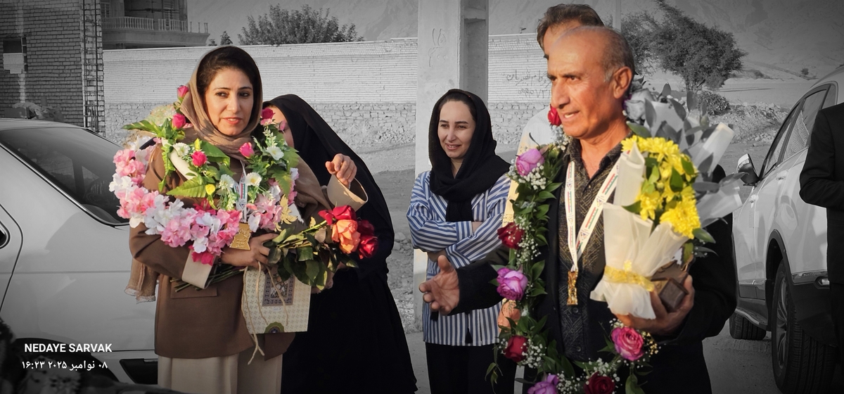 مدال طرح سیمرغ برگردن مصطفایی ازشهرستان بهمئی