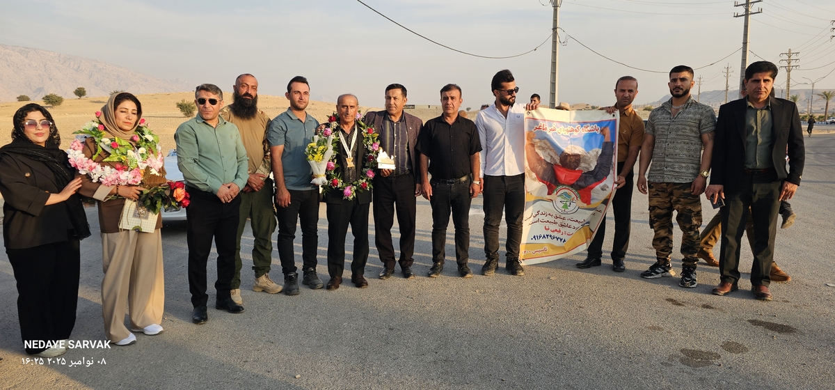 مدال طرح سیمرغ برگردن مصطفایی ازشهرستان بهمئی